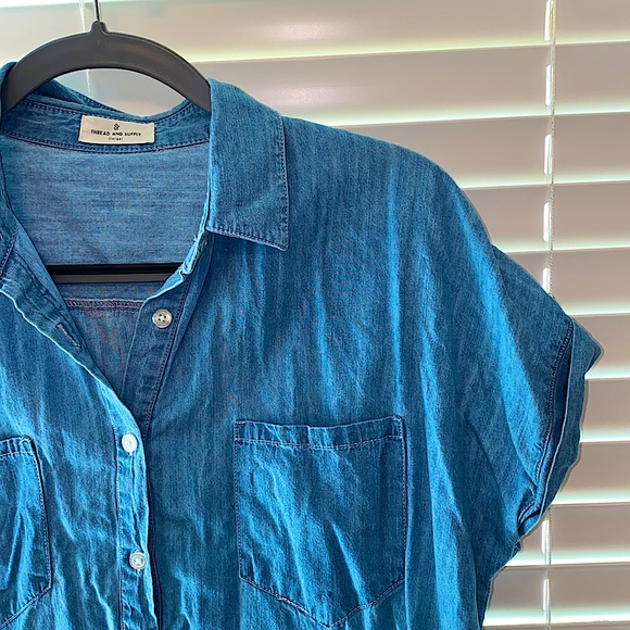 DENIM CROP TOP - Picture 3 of 5